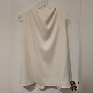 H&M Cream Sleeveless Cowel Neck Blouse Size 8